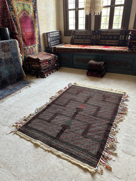 1800s Shaman Kilim Rug